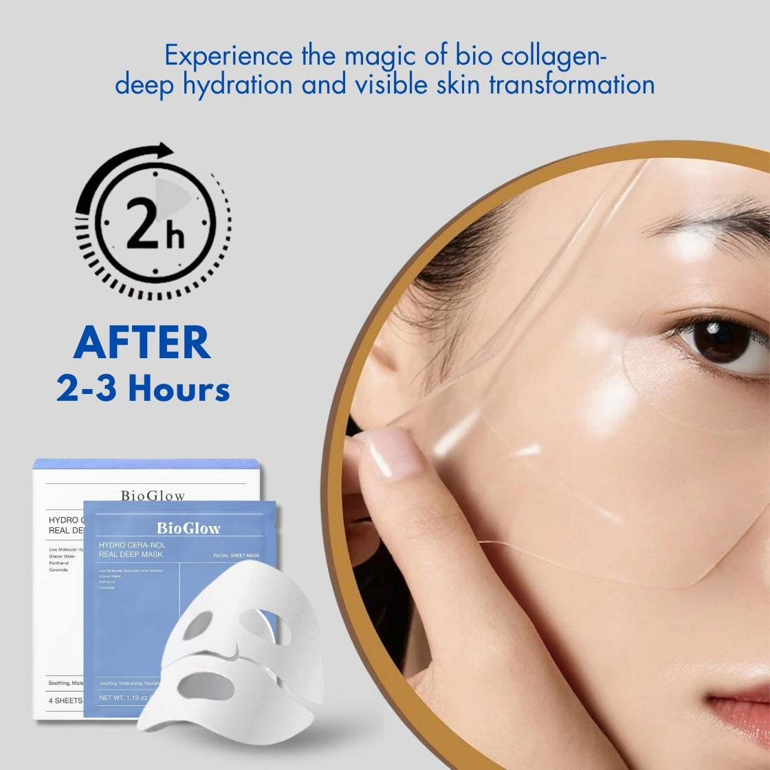 BioGlow Hydrogel Deep Mask -(Pack of 2)