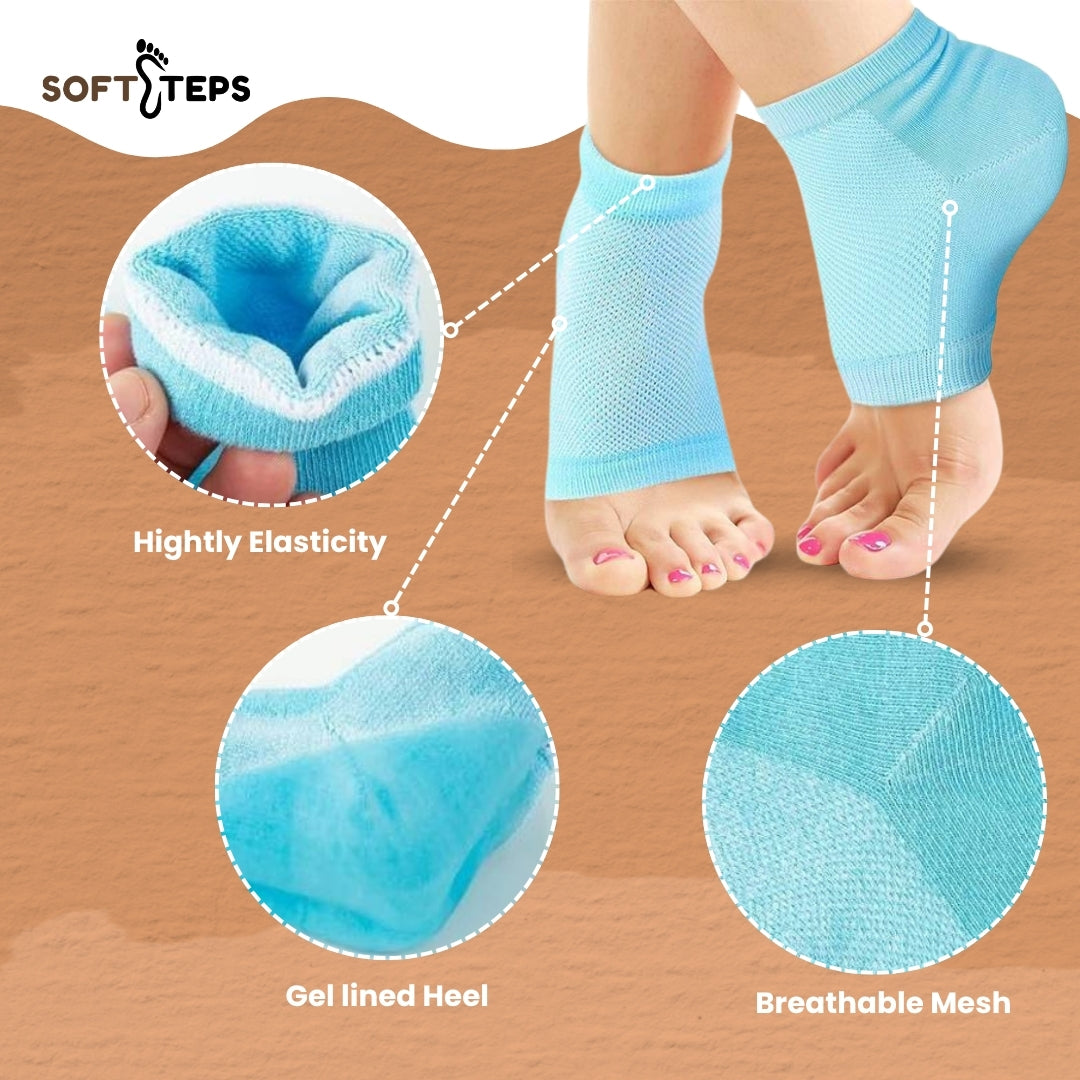 SoftSteps Heel Therapy Gel Socks