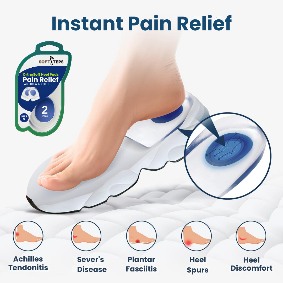 OrthoSoft Heel Pads For Instant Foot Pain Relief